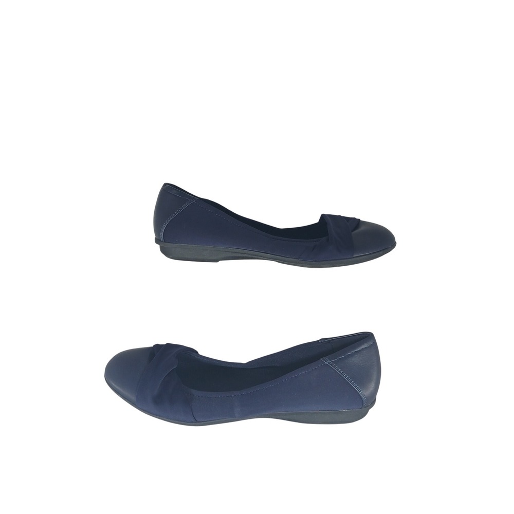 Pesaro Debbie Ballet Flats 9M Navy Blue Knot Detail Classic Professional Comfort